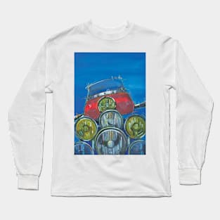 Retro Scooter, Classic Scooter, Scooterist, Scootering, Scooter Rider, Mod Art Long Sleeve T-Shirt